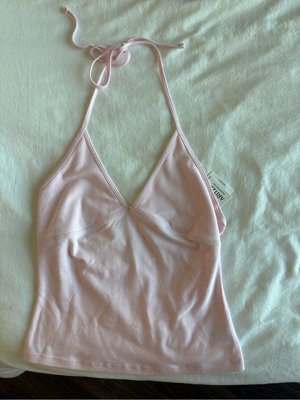Aritzia Light Pink Halter V-Neck Camisole